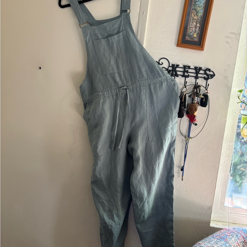 Not Perfect Linen Overalls Size Medium Made in Lithuania